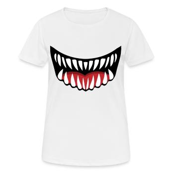 Masque de bouche masque visage visage - T-shirt respirant Femme - blanc - Devant - AI Model Female 172 dark (172cm)