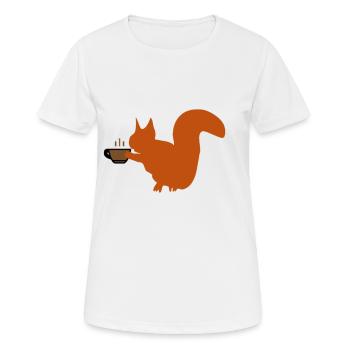 Good Morning Coffee Squirrel Good Morning - Women's Breathable T-Shirt - white - Front - AI Model Female 172 dark (172cm)