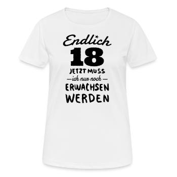 18 Geburtstag Mädchen Junge 18 Jahre volljährig - Frauen T-Shirt atmungsaktiv - Weiß - Vorne - AI Model Female 172 dark (172cm)