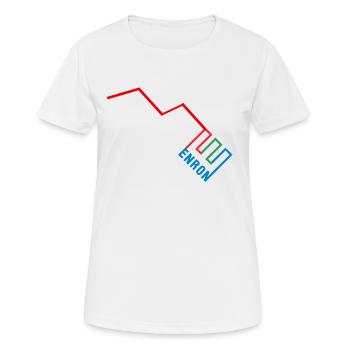 Lustige Enron - Frauen T-Shirt atmungsaktiv - Weiß - Vorne - AI Model Female 172 dark (172cm)