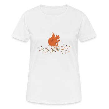 écureuil - T-shirt respirant Femme - blanc - Devant - AI Model Female 172 dark (172cm)