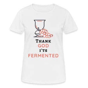Jesus Christus, lustiger Spruch für Weintrinker - Frauen T-Shirt atmungsaktiv - Weiß - Vorne - AI Model Female 172 dark (172cm)