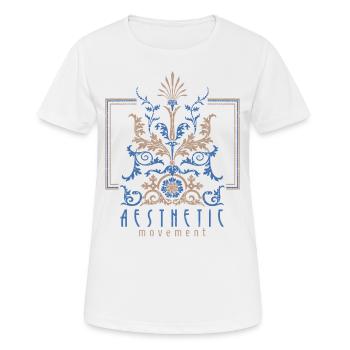 Art Nouveau, Arts & Crafts Vintage-1900 - T-shirt respirant Femme - blanc - Devant - AI Model Female 172 dark (172cm)