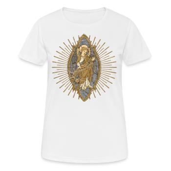 Jesus Christus, Jesus-Engel Gloria-In-Excelsis-Deo - Frauen T-Shirt atmungsaktiv - Weiß - Vorne - AI Model Female 172 dark (172cm)