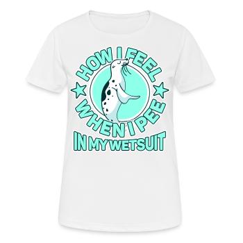 Plongée Plongée Sport Plongée Plongée Enselage Cadeau - T-shirt respirant Femme - blanc - Devant - AI Model Female 172 dark (172cm)