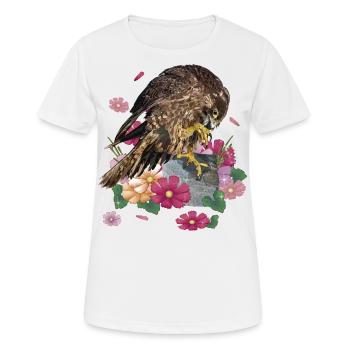 Faucon pèlerin - T-shirt respirant Femme - blanc - Devant - AI Model Female 172 dark (172cm)
