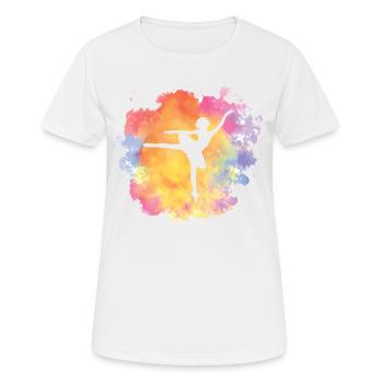 Ballet Ballerina Dancer Ballet Dancer - Women's Breathable T-Shirt - white - Front - AI Model Female 172 dark (172cm)