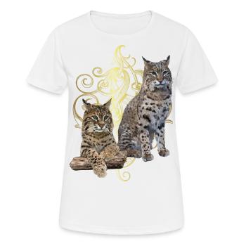 Luchs - Frauen T-Shirt atmungsaktiv - Weiß - Vorne - AI Model Female 172 dark (172cm)