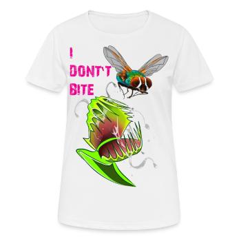 I DONT'T BITE - Frauen T-Shirt atmungsaktiv - Weiß - Vorne - AI Model Female 172 dark (172cm)