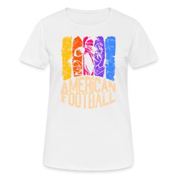 American Football Colour Widereceiver - Women's Breathable T-Shirt - white - Front - AI Model Female 172 dark (172cm)
