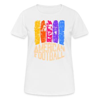 American Football Colour Running Back - Women's Breathable T-Shirt - white - Front - AI Model Female 172 dark (172cm)