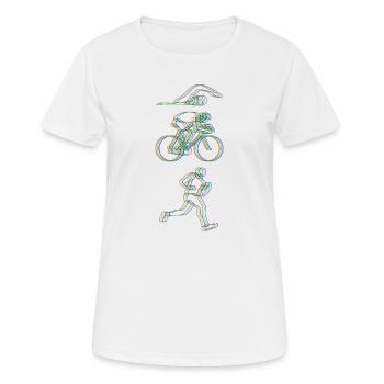 Triathlon Trippy Hamsa - T-shirt respirant Femme - blanc - Devant - AI Model Female 172 dark (172cm)