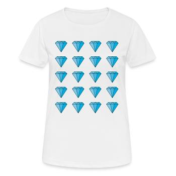 Diamond Jewelry Pattern - Women's Breathable T-Shirt - white - Front - AI Model Female 172 dark (172cm)