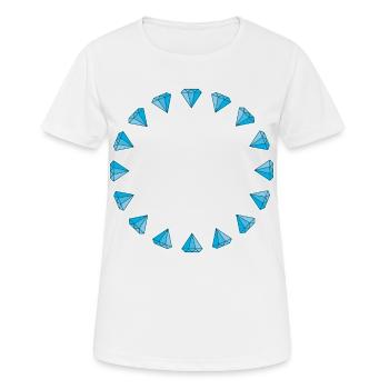 Diamant Muster Kreis - Frauen T-Shirt atmungsaktiv - Weiß - Vorne - AI Model Female 172 dark (172cm)