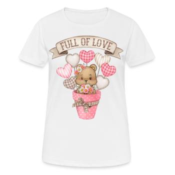 Bébé fille, bébé ours, motif bébé ours en peluche - T-shirt respirant Femme - blanc - Devant - AI Model Female 172 dark (172cm)