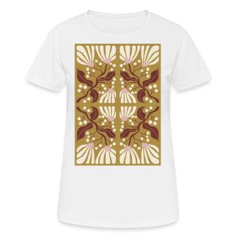 Art Nouveau, Arts & Crafts, Esthétique, Vintage-1900 - T-shirt respirant Femme - blanc - Devant - AI Model Female 172 dark (172cm)