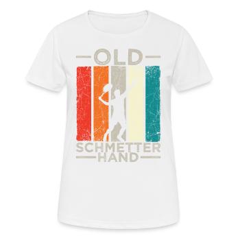 Old Schmetterhand Tennis Lustiger Spruch Sport - Frauen T-Shirt atmungsaktiv - Weiß - Vorne - AI Model Female 172 dark (172cm)