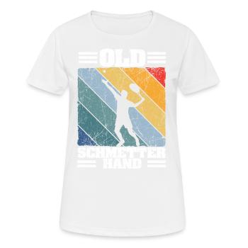 Old Schmetterhand Tennis Lustiger Spruch Sport - Frauen T-Shirt atmungsaktiv - Weiß - Vorne - AI Model Female 172 dark (172cm)