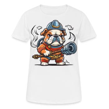 Bulldog Brigade - T-shirt respirant Femme - blanc - Devant - AI Model Female 172 dark (172cm)