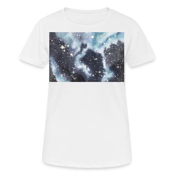 galaxy nebula galaxy nebula nerd astronomy space - Women's Breathable T-Shirt - white - Front - AI Model Female 172 dark (172cm)