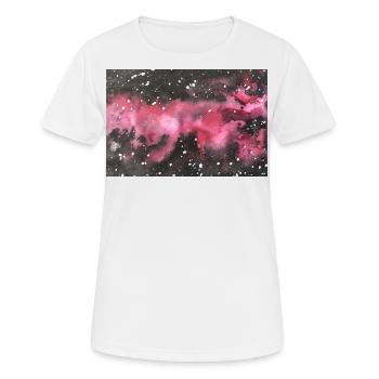 Galaxy Nebula Galaxy Nebula Nerd Astronomy space - Women's Breathable T-Shirt - white - Front - AI Model Female 172 dark (172cm)