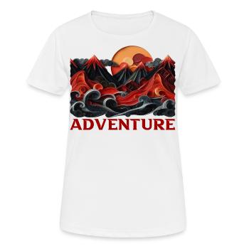 Aventure - T-shirt respirant Femme - blanc - Devant - AI Model Female 172 dark (172cm)