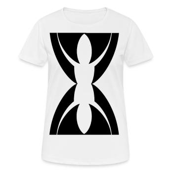 schlichter Look - Frauen T-Shirt atmungsaktiv - Weiß - Vorne - AI Model Female 172 dark (172cm)