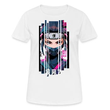 Cyborg ninja kanji - Women's Breathable T-Shirt - white - Front - AI Model Female 172 dark (172cm)