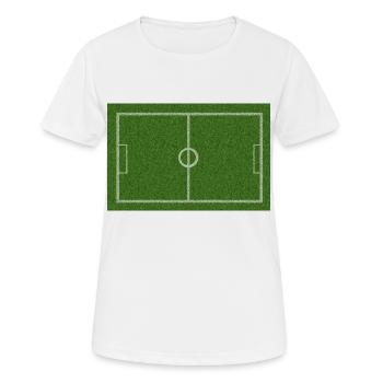 Soccer football field Gift idea - Women's Breathable T-Shirt - white - Front - AI Model Female 172 dark (172cm)