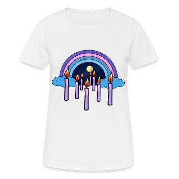 Bougies Ciel au-delà de la réincarnation arc-en-ciel - T-shirt respirant Femme - blanc - Devant - AI Model Female 172 dark (172cm)