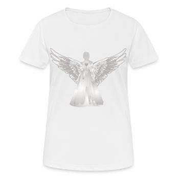 Ange Gardien Ange avec Cœur - T-shirt respirant Femme - blanc - Devant - AI Model Female 172 dark (172cm)