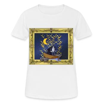 Starry Sky Fantasy Warrior Mystiquement Magique - T-shirt respirant Femme - blanc - Devant - AI Model Female 172 dark (172cm)
