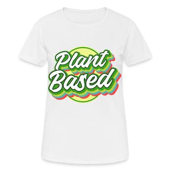 Vegan Vegetarier Pflanzlich Vintage I Geschenk - Frauen T-Shirt atmungsaktiv - Weiß - Vorne - AI Model Female 172 dark (172cm)