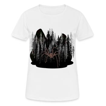 Halloween Horreur Forêt Animaux de la forêt Araignée Monstre - T-shirt respirant Femme - blanc - Devant - AI Model Female 172 dark (172cm)