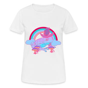 Magisch Regenbogen Kröte Frosch Zauberer Frösche - Frauen T-Shirt atmungsaktiv - Weiß - Vorne - AI Model Female 172 dark (172cm)