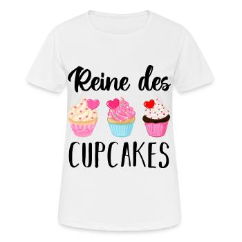 Reine des cupcakes cadeau pâtisserie patissière - T-shirt respirant Femme - blanc - Devant - AI Model Female 172 dark (172cm)