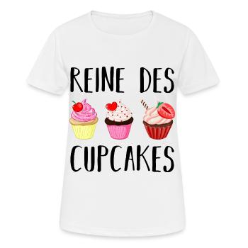 Reine des cupcakes cadeau pâtisserie patissière - T-shirt respirant Femme - blanc - Devant - AI Model Female 172 dark (172cm)