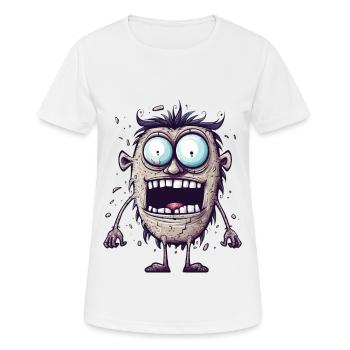 Halloween Monster Zombie Funny Spooky Costume - Women's Breathable T-Shirt - white - Front - AI Model Female 172 dark (172cm)