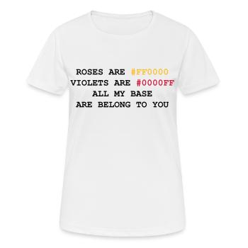 NERD HUMOR: Liebesbrief - Frauen T-Shirt atmungsaktiv - Weiß - Vorne - AI Model Female 172 dark (172cm)