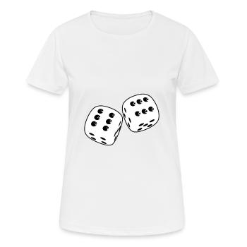 Dice gambling - Women's Breathable T-Shirt - white - Front - AI Model Female 172 dark (172cm)
