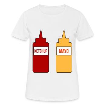 Mayo Ketchup - Women's Breathable T-Shirt - white - Front - AI Model Female 172 dark (172cm)