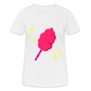 Cotton candy, pink - Women's Breathable T-Shirt - white - Front - AI Model Female 172 dark (172cm)