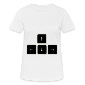 Pfeiltasten Tastatur Computer Nerd - Frauen T-Shirt atmungsaktiv - Weiß - Vorne - AI Model Female 172 dark (172cm)