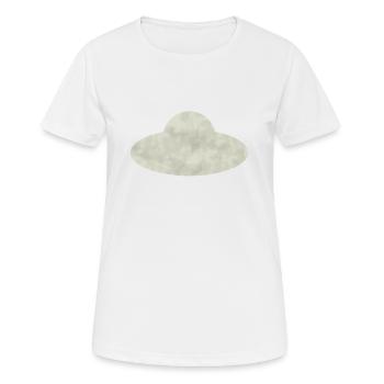 Ufo - Frauen T-Shirt atmungsaktiv - Weiß - Vorne - AI Model Female 172 dark (172cm)