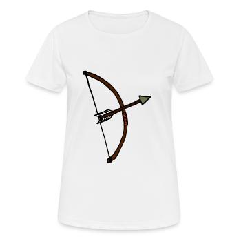 Pfeil und Bogen, Bogenschießen, Geschenkidee - Frauen T-Shirt atmungsaktiv - Weiß - Vorne - AI Model Female 172 dark (172cm)