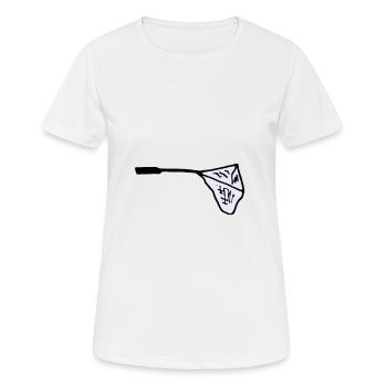 Kescher, Angeln, Fischerei - Frauen T-Shirt atmungsaktiv - Weiß - Vorne - AI Model Female 172 dark (172cm)
