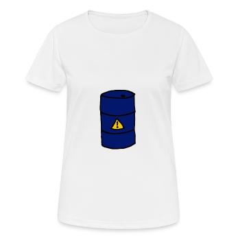 Barrel with dangerous goods, cartoon, gift idea - Women's Breathable T-Shirt - white - Front - AI Model Female 172 dark (172cm)