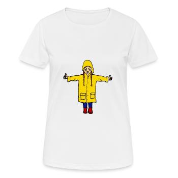 Greta, Comicfigur, Fridays for future - Frauen T-Shirt atmungsaktiv - Weiß - Vorne - AI Model Female 172 dark (172cm)