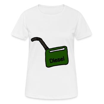 bidon diesel - T-shirt respirant Femme - blanc - Devant - AI Model Female 172 dark (172cm)