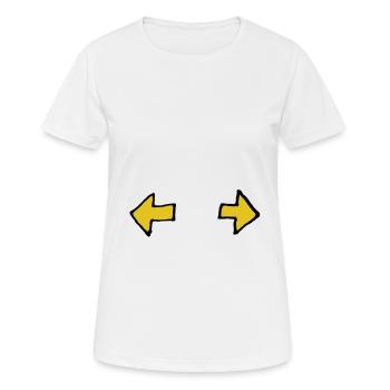 Blinker, Pfeile, Auto, Richtung, links, rechts - Frauen T-Shirt atmungsaktiv - Weiß - Vorne - AI Model Female 172 dark (172cm)